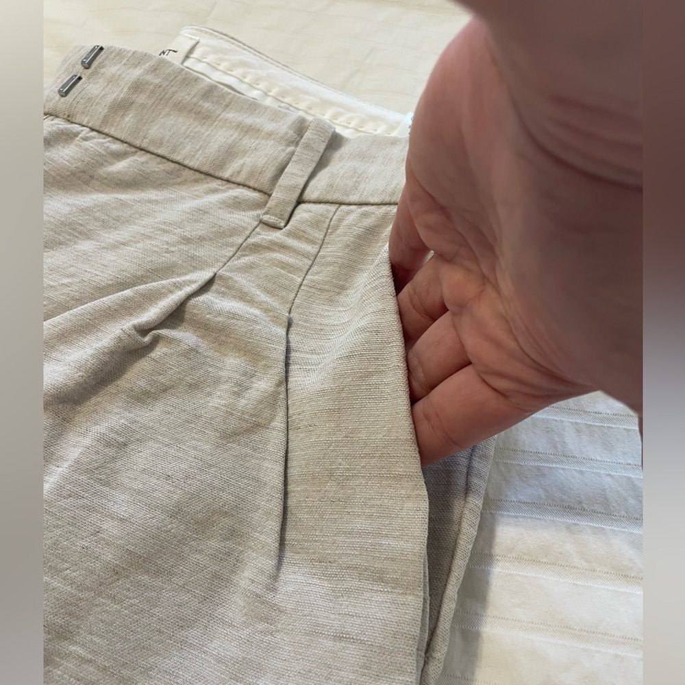 ARITZIA-The Effortless Pants -CruiseLinen- size 10 , natural ecru - Picture 6 of 7